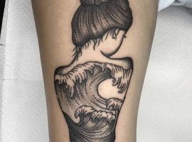 Тату морская волны