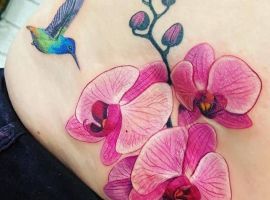 орхидея тату цвет