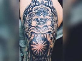 тату на коленях