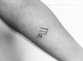 тату дева рука