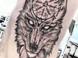 кельтские тату волк
