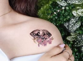 тату бриллиант