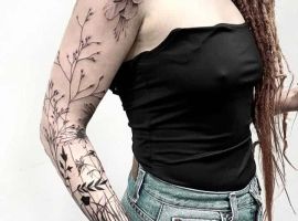 тату рукав женский