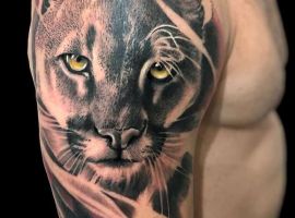 Тату реализм рысь
