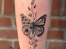 тату художественные бабочка