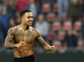 Memphis Depay of PSV during the Dutch Eredivisie match between PSV Eindhoven and ADO Den Haag at the Phillips stadium on November 01, 2014 in Eindhoven, The Netherlands(Photo by VI Images via Getty Images)