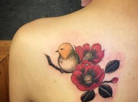 коллаж камелия синица