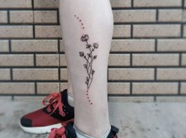 коллаж камелия на ноге