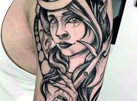 эльф тату на плече