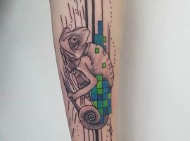 тату хамелеона