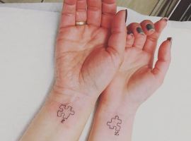 тату пазл двойная