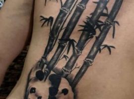 Тату бамбук панда
