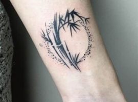 Тату бамбук запястье