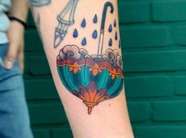 тату зонтик