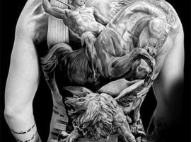 татуировка всадник на коне