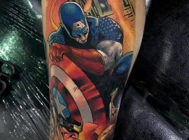 Капитан Америка тату комиксы