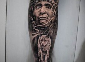 тату на ноге