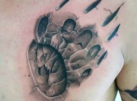 тату лапа 3D