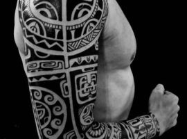 рукав полинезия маори тату