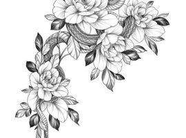 эскиз змея татуировка