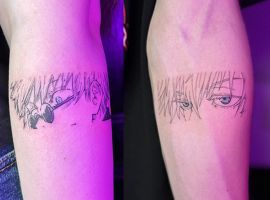 тату на руках очі персонажів аніме