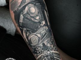 тату мотор мотоцикла