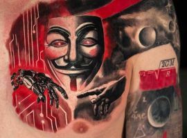 реалістична маска тату