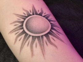 тату сонце дотворк