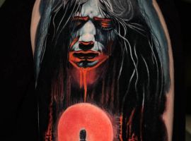 кольорове тату на плече