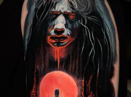 кольорове тату на плече