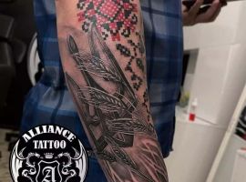 тату тризуб реалізм