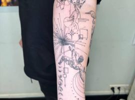 тату геометрія передпліччя