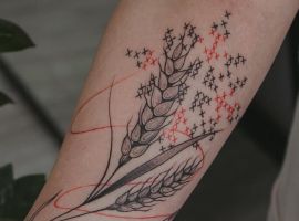 тату колоски і вишиванка