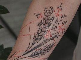 тату колоски і вишиванка