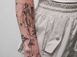 полу рукав лайнворк і геометрія