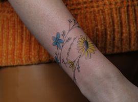 тату квіти браслет