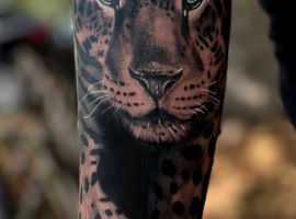 тату леопард реалізм