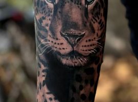 тату леопард реалізм