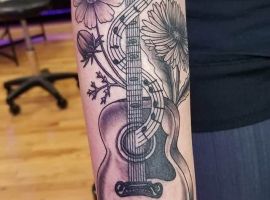 тату гитара акустика