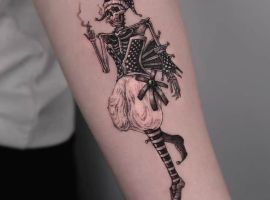 тату клоун клоун с сигарой