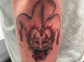 тату клоун агрессивный