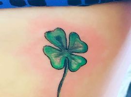 Тату удачи клевер