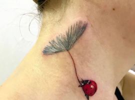 Тату удачи божья коровка