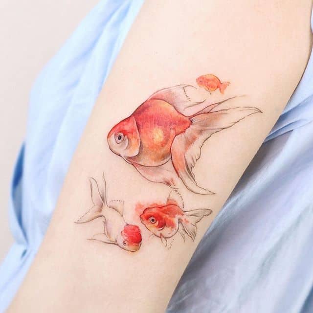 золотые рыбки тату