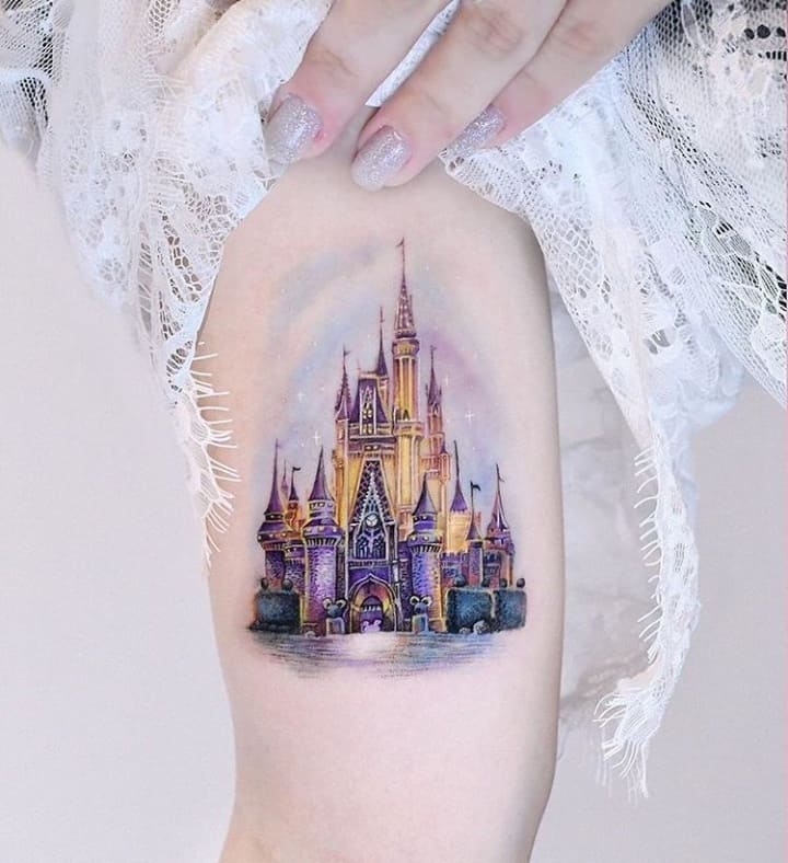 Тату замок дисней