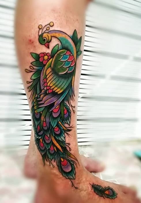 Тату павлина