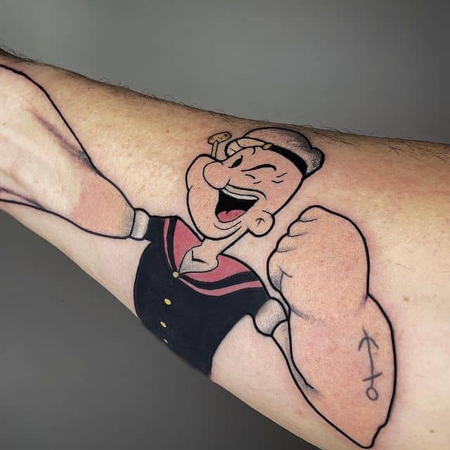 тату моряк Папай