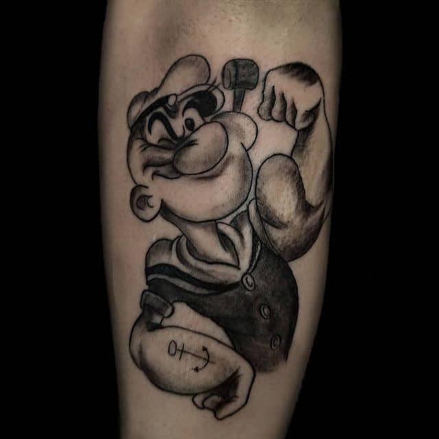 тату моряк Папай