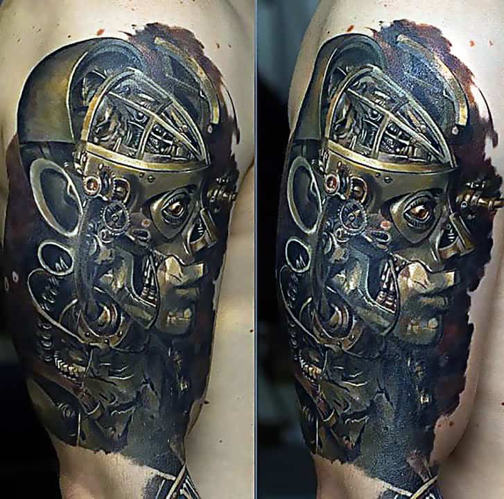 стимпанк тату цвет