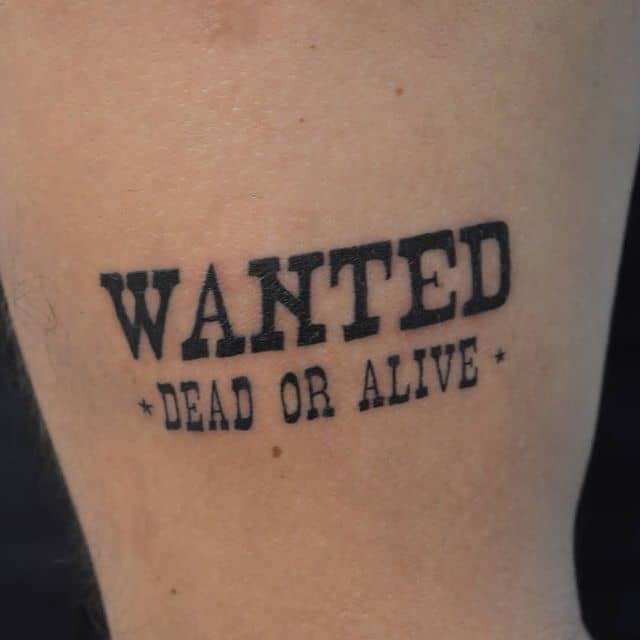 тату шрифт вестерн